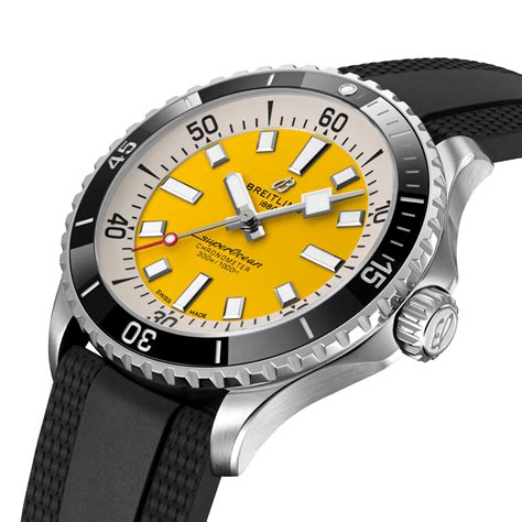 breitling yellow face superocean|breitling superocean 42 price.